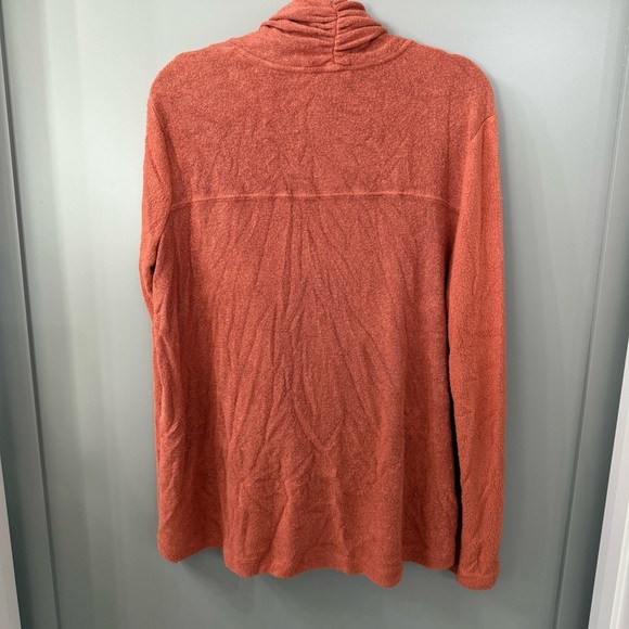 Anthropologie Saturday Sunday Faux Wrap Soft Sweater Burnt Orange Size Large - Picture 4 of 6